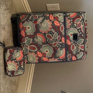 Vera Bradley suitcase + matching cosmetic bag
